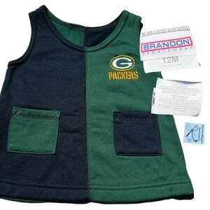 Brandon Sportswear Green Bay Packers Colorblocking Dress Baby Sz 12 Months
